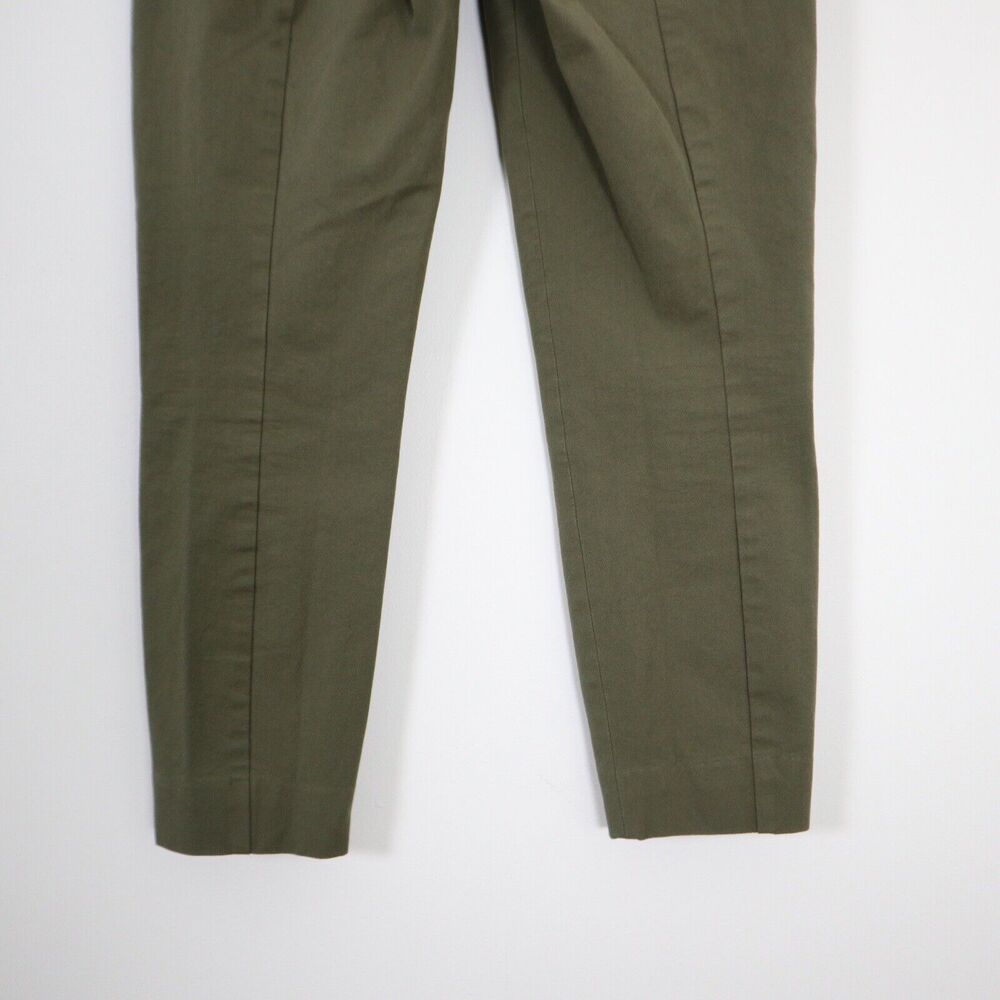 Everlane Size 4 The Fixed-Waist Stretch Cotton Pant Military Olive Green - Picture 9 of 9